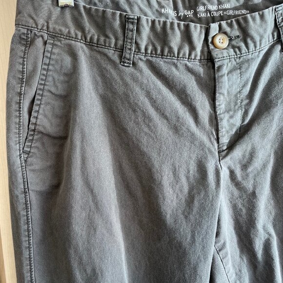 GAP Green Girlfriend khakis Capri Pants Women's 12/ 34R Straight Leg 25"‎ Inseam - Picture 3 of 8